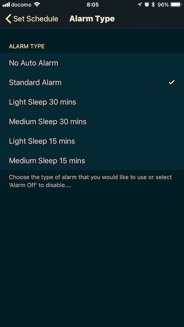 Schedule alarm type